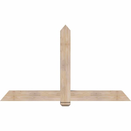 Ekena Millwork Eugene Smooth Timber Gable Bracket, Douglas Fir, 72"W x 42"H x 5 1/2"D x 5 1/2"F, 14/12 Pitch GBW072X42X0606EUG00SDF